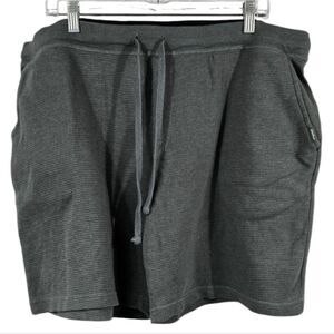 Men's Eddie Bauer Gray Waffle Knit Lounge Shorts Pockets Outdoor Activewear 2XL